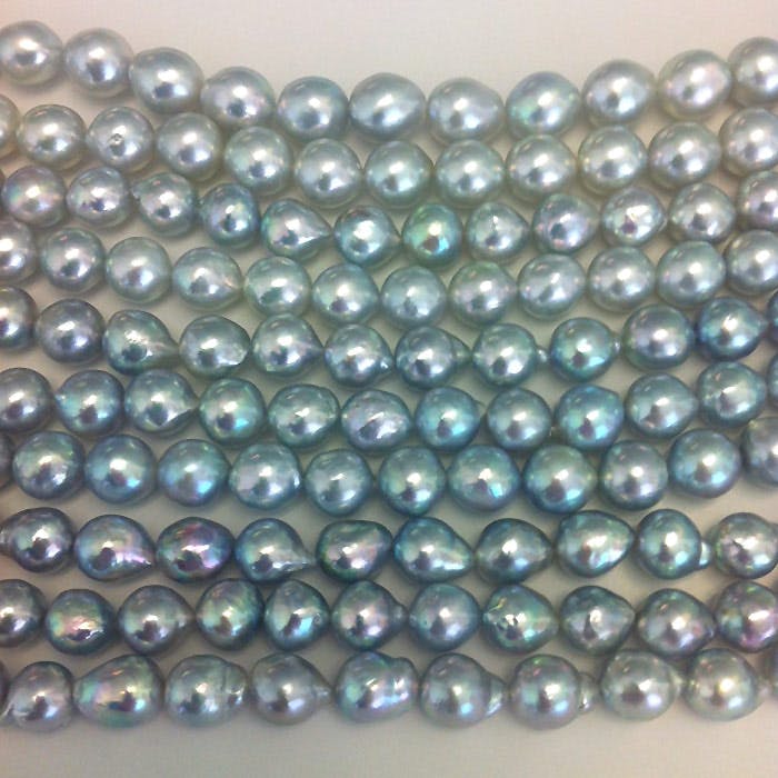 blue gemstones - blue akoya pearls