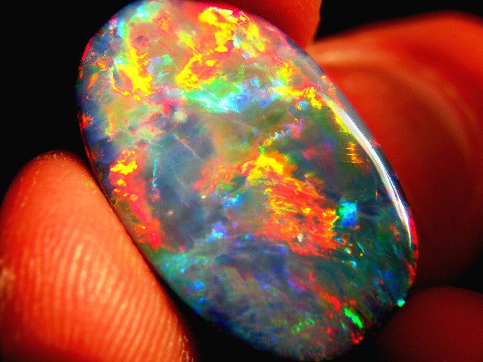black opal - rare engagement ring stones